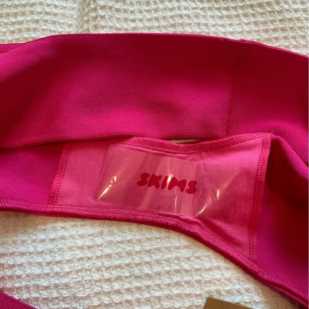NWT SKIMS Knit Swim Cheeky Bikini Bottom size 4X Magenta Pink style SW-CHE-0166